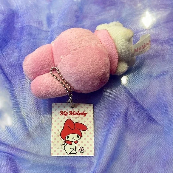 NWT My Melody Plush Keychain Sanrio Kitschy Kawaii Backpack/Purse Charm - Picture 3 of 5